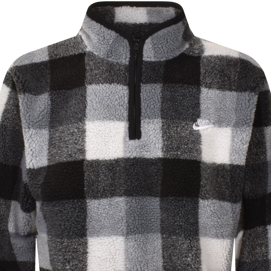 Plaid fleece quarter zip shop